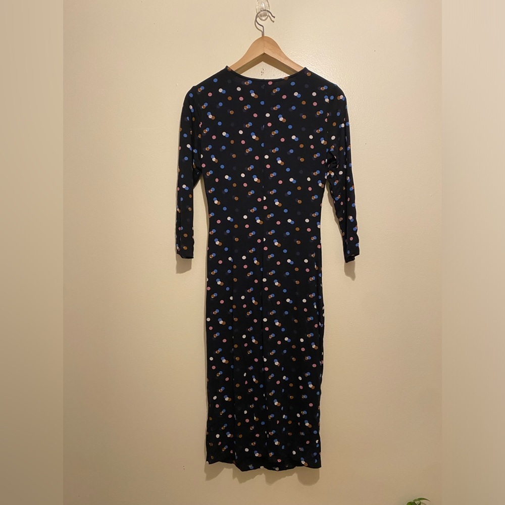 Boden Rosalie Navy Polka Dot Midi Dress . Size 8R - Picture 4 of 10